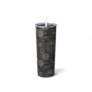 Boho Celestial Moon and Planets 20oz Tumbler With Metal Straw